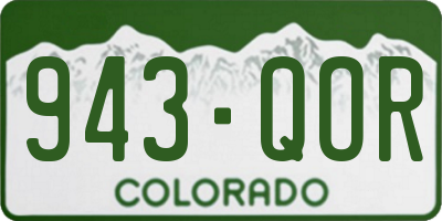 CO license plate 943QOR