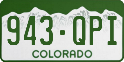 CO license plate 943QPI