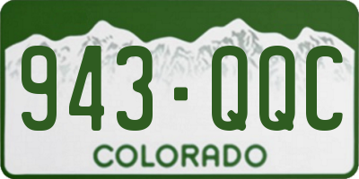 CO license plate 943QQC