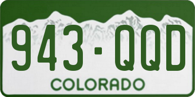 CO license plate 943QQD