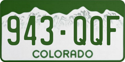 CO license plate 943QQF