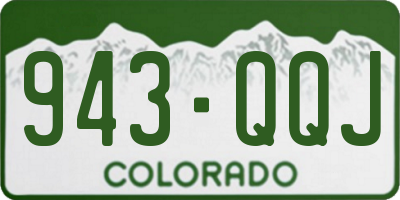 CO license plate 943QQJ