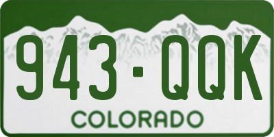 CO license plate 943QQK