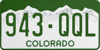 CO license plate 943QQL