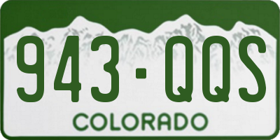 CO license plate 943QQS