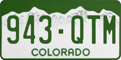 CO license plate 943QTM