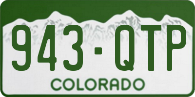 CO license plate 943QTP