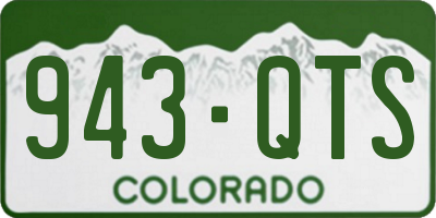 CO license plate 943QTS