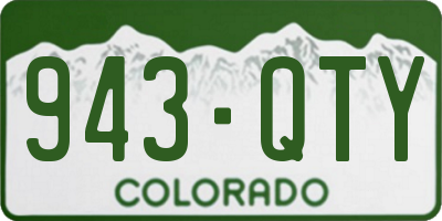 CO license plate 943QTY