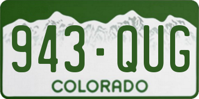 CO license plate 943QUG
