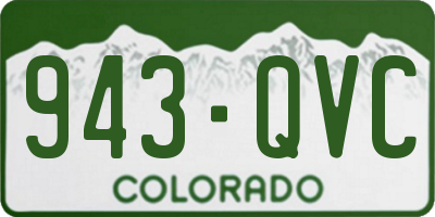 CO license plate 943QVC