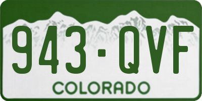 CO license plate 943QVF