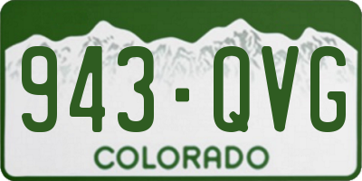 CO license plate 943QVG
