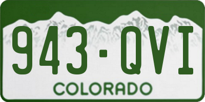 CO license plate 943QVI