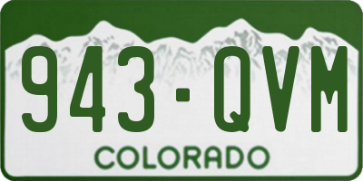 CO license plate 943QVM