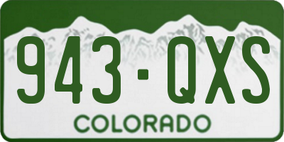 CO license plate 943QXS