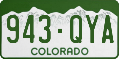 CO license plate 943QYA