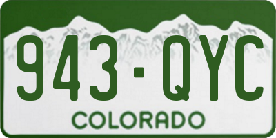 CO license plate 943QYC