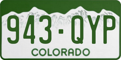 CO license plate 943QYP