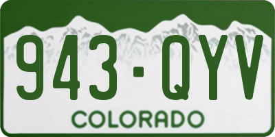 CO license plate 943QYV