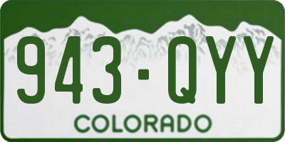 CO license plate 943QYY