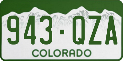 CO license plate 943QZA