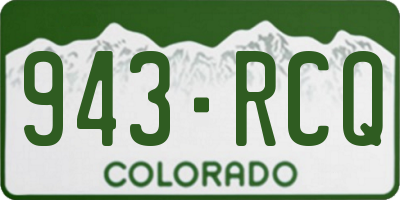 CO license plate 943RCQ