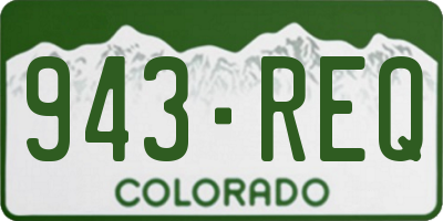 CO license plate 943REQ