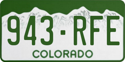 CO license plate 943RFE