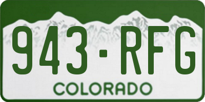 CO license plate 943RFG