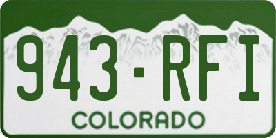 CO license plate 943RFI