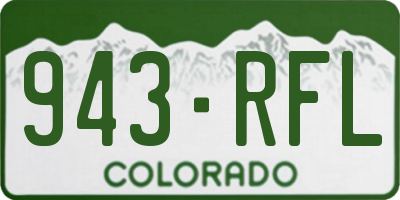 CO license plate 943RFL