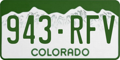 CO license plate 943RFV