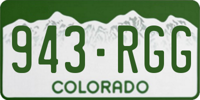 CO license plate 943RGG