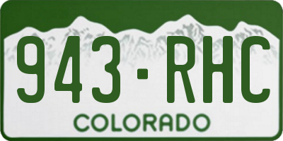 CO license plate 943RHC