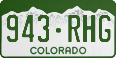 CO license plate 943RHG