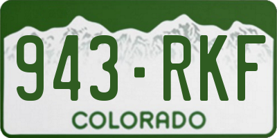 CO license plate 943RKF