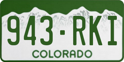 CO license plate 943RKI