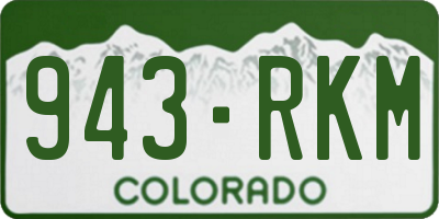 CO license plate 943RKM