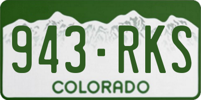 CO license plate 943RKS