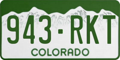CO license plate 943RKT