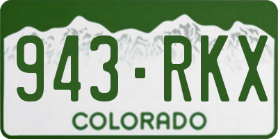 CO license plate 943RKX