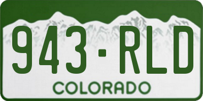 CO license plate 943RLD