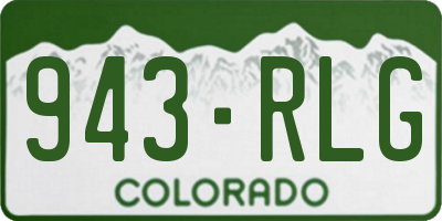 CO license plate 943RLG