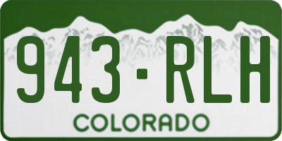 CO license plate 943RLH