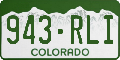 CO license plate 943RLI