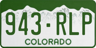 CO license plate 943RLP