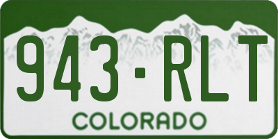 CO license plate 943RLT