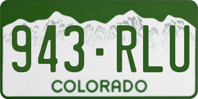 CO license plate 943RLU