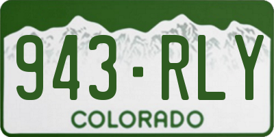 CO license plate 943RLY